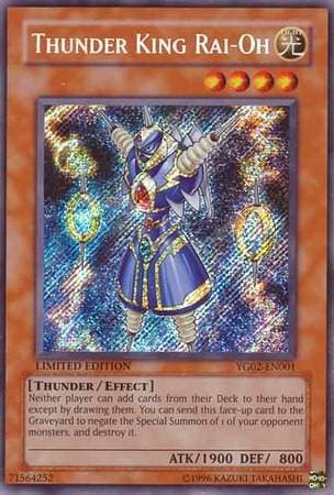 Thunder King Rai-Oh - YG02-EN001 Secret Rare Limited Edition