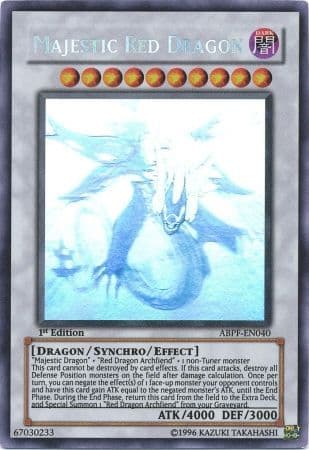 Majestic Red Dragon - ABPF-EN040 Ghost Rare 1st Edition
