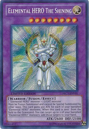 Elemental HERO The Shining - PRC1-ENV01 Secret Rare Limited Edition