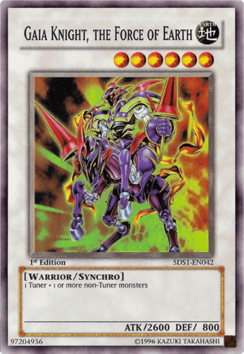 Gaia Knight, the Force of Earth - 5DS1-EN042 Super Rare 1st Edition
