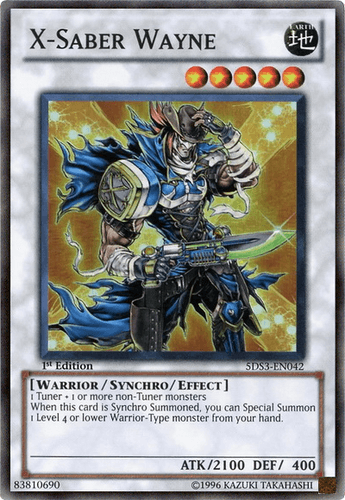 X-Saber Wayne - 5DS3-EN042 Super Rare 1st Edition