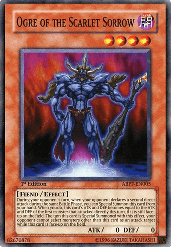 Ogre of the Scarlet Sorrow - ABPF-EN005 Super Rare 1st Edition