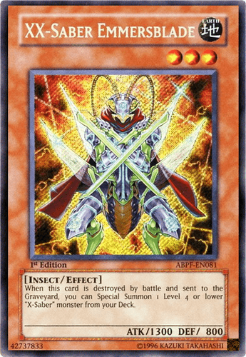 XX-Saber Emmersblade - ABPF-EN081 Secret Rare 1st Edition