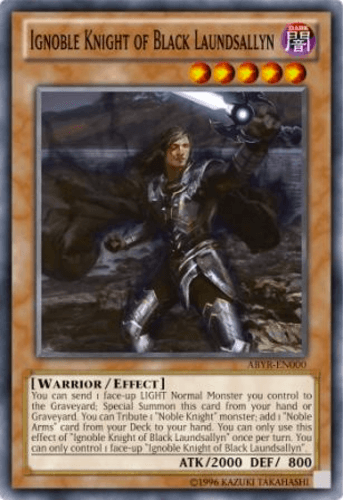 Ignoble Knight of Black Laundsallyn - ABYR-EN000 Super Rare Unlimited