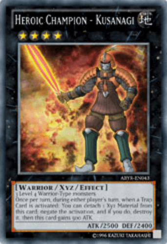 Heroic Champion - Kusanagi - ABYR-EN043 Super Rare 1st Edition