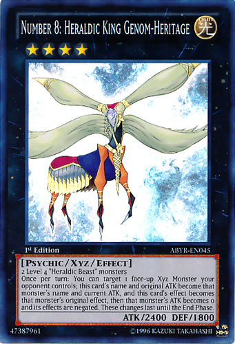 Number 8: Heraldic King Genom-Heritage - ABYR-EN045 Super Rare Unlimited