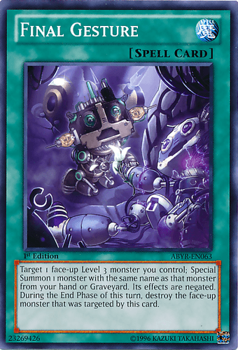 Final Gesture - ABYR-EN063 Common 1st Edition