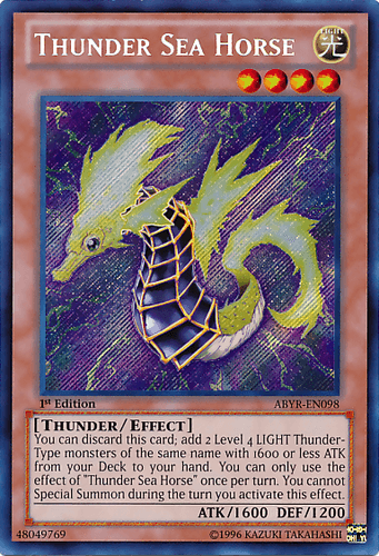 Thunder Sea Horse - ABYR-EN098 Secret Rare 1st Edition