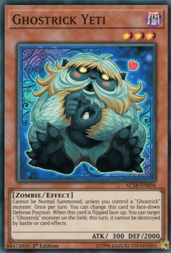 Ghostrick Yeti - AC18-EN004 Super Rare 1st Edition