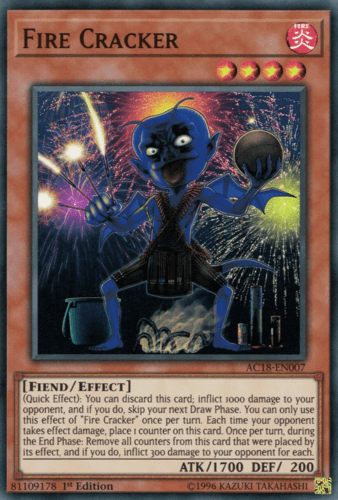 Fire Cracker - AC18-EN007 Super Rare 1st Edition