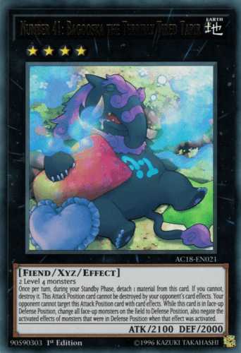 Number 41: Bagooska the Terribly Tired Tapir - AC18-EN021 Ultra Rare 1st Edition