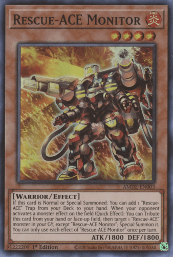 Rescue-ACE Monitor - AMDE-EN003 Super Rare 1st Edition