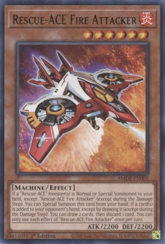 Rescue-ACE Fire Attacker - AMDE-EN005 Rare 1st Edition