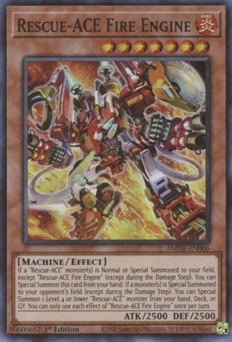 Rescue-ACE Fire Engine - AMDE-EN006 Super Rare 1st Edition