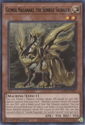 Gizmek Naganaki, the Sunrise Signaler - AMDE-EN037 Rare 1st Edition