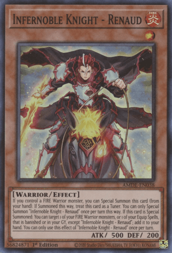 Infernoble Knight - Renaud - AMDE-EN038 Super Rare 1st Edition