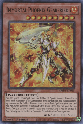 Immortal Phoenix Gearfried - AMDE-EN049 Super Rare 1st Edition