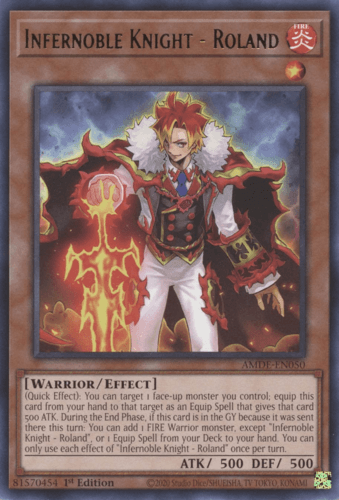 Infernoble Knight - Roland - AMDE-EN050 Rare 1st Edition