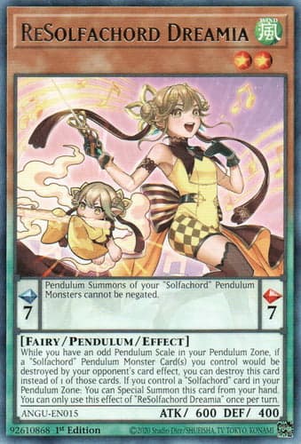 ReSolfachord Dreamia - ANGU-EN015 Rare 1st Edition