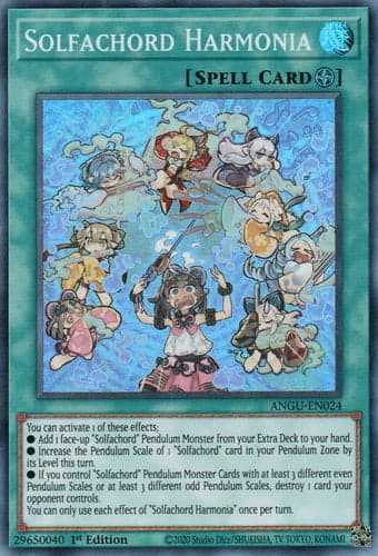 Solfachord Harmonia - ANGU-EN024 Super Rare 1st Edition