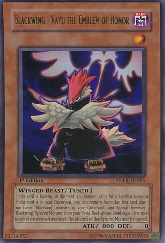Blackwing - Vayu the Emblem of Honor - ANPR-EN005 Ultimate Rare Unlimited