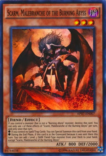 Scarm, Malebranche of the Burning Abyss - AP07-EN007 Super Rare Unlimited