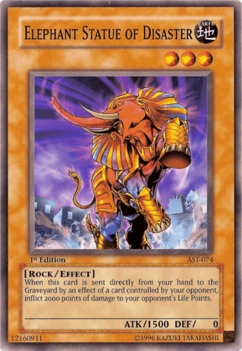 Elephant Statue of Disaster - AST-074 Common 1st Edition