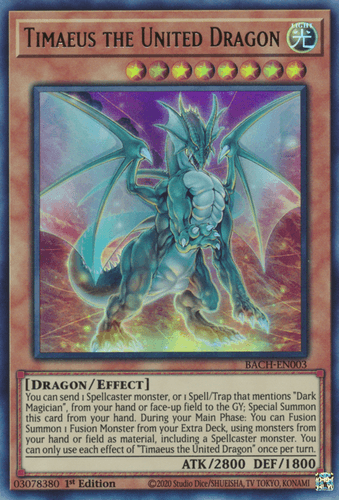 Timaeus the United Dragon - BACH-EN003 Ultra Rare 1st Edition