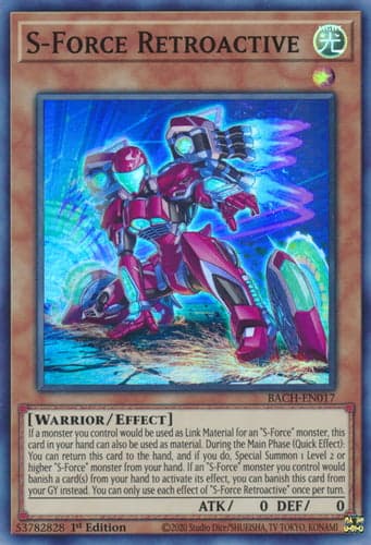 S-Force Retroactive - BACH-EN017 Super Rare 1st Edition