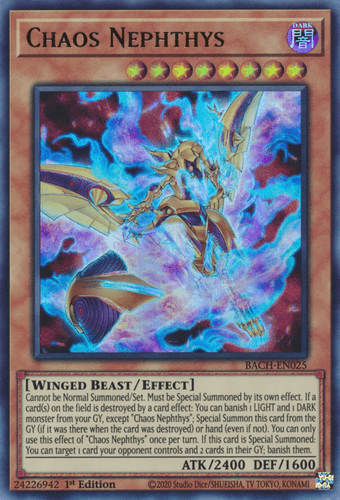 Chaos Nephthys - BACH-EN025 Ultra Rare 1st Edition