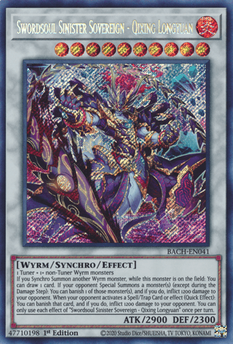 Swordsoul Sinister Sovereign - Qixing Longyuan - BACH-EN041 Secret Rare 1st Edition