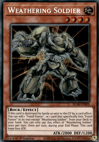 Weathering Soldier - BLAR-EN005 Secret Rare 1st Edition