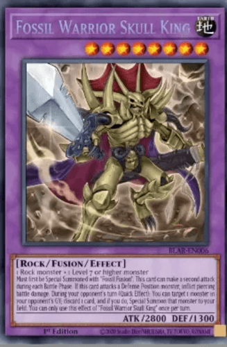 Fossil Warrior Skull King - BLAR-EN006 Secret Rare 1st Edition