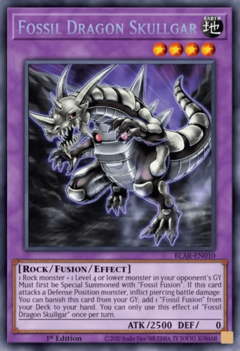 Fossil Dragon Skullgar - BLAR-EN010 Secret Rare 1st Edition