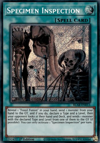 Specimen Inspection - BLAR-EN013 Secret Rare 1st Edition