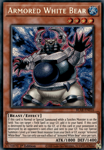 Armored White Bear - BLAR-EN016 Secret Rare 1st Edition