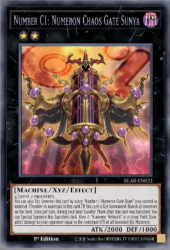 Number C1: Numeron Chaos Gate Sunya - BLAR-EN021 Secret Rare 1st Edition