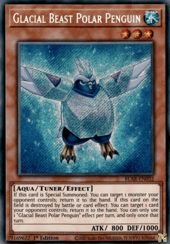 Glacial Beast Polar Penguin - BLAR-EN032 Secret Rare 1st Edition