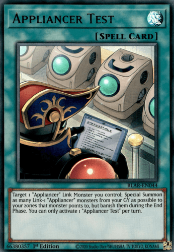 Appliancer Test - BLAR-EN044 Ultra Rare 1st Edition