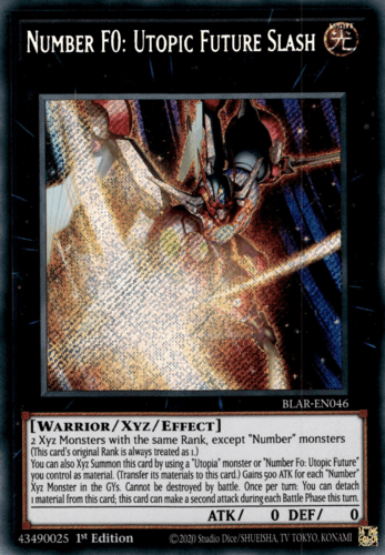 Number F0: Utopic Future Slash - BLAR-EN046 Secret Rare 1st Edition