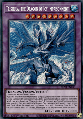 Trishula, the Dragon of Icy Imprisonment - BLAR-EN048 Secret Rare 1st Edition