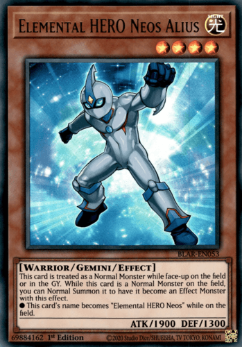 Elemental HERO Neos Alius - BLAR-EN053 Ultra Rare 1st Edition
