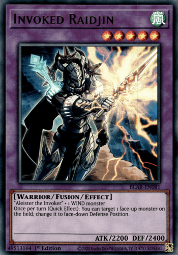 Invoked Raidjin - BLAR-EN081 Ultra Rare 1st Edition