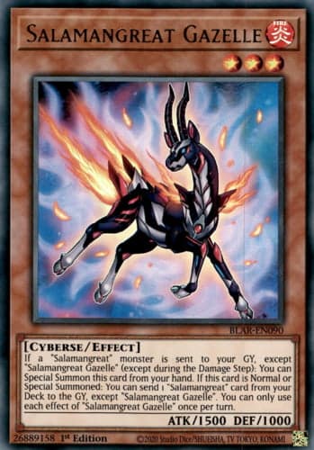 Salamangreat Gazelle - BLAR-EN090 Ultra Rare 1st Edition