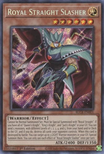 Royal Straight Slasher - BLCR-EN001 Secret Rare 1st Edition