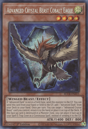 Advanced Crystal Beast Cobalt Eagle - BLCR-EN015 Secret Rare 1st Edition