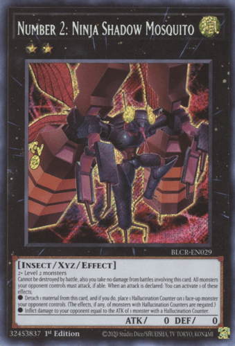 Number 2: Ninja Shadow Mosquito - BLCR-EN029 Secret Rare 1st Edition