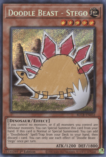 Doodle Beast - Stego - BLCR-EN032 Secret Rare 1st Edition