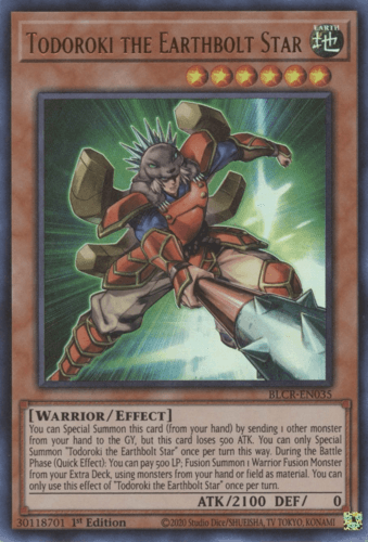 Todoroki the Earthbolt Star - BLCR-EN035 Ultra Rare 1st Edition