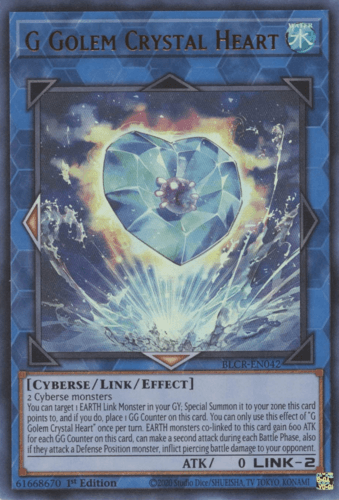 G Golem Crystal Heart - BLCR-EN042 Ultra Rare 1st Edition